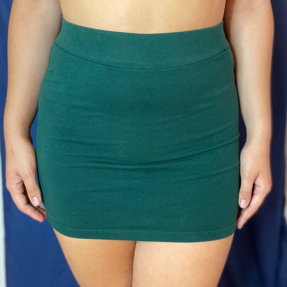 bright green skirt